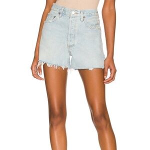 Agolde High Rise Light Blue Dee Short